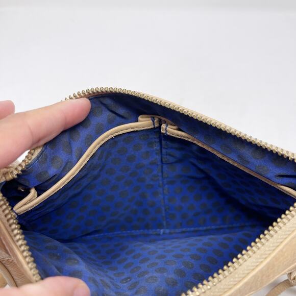 Rebecca Minkoff Nude Cream Mini Mac Crossbody Bag Chainlink Leather Zip Closure - Picture 15 of 16